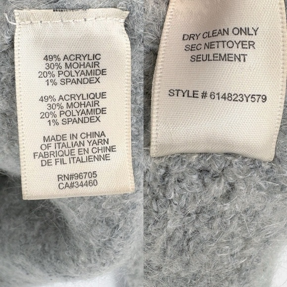 REBECCA TAYLOR | Oversized Mock Neck Cropped Sweater in Grey | XS/S - Picture 7 of 8